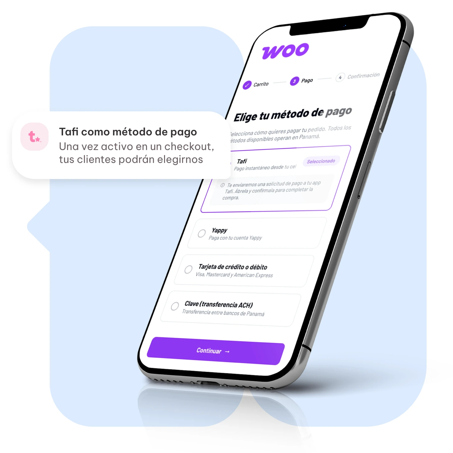 Checkout de WooCommerce con Tafi como método de pago